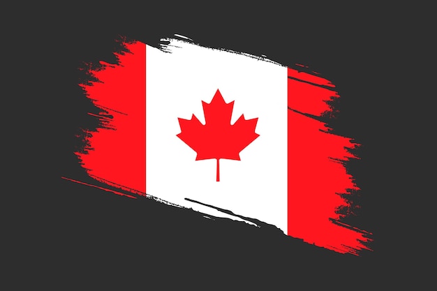 vector de pinceles de bandera de canadá