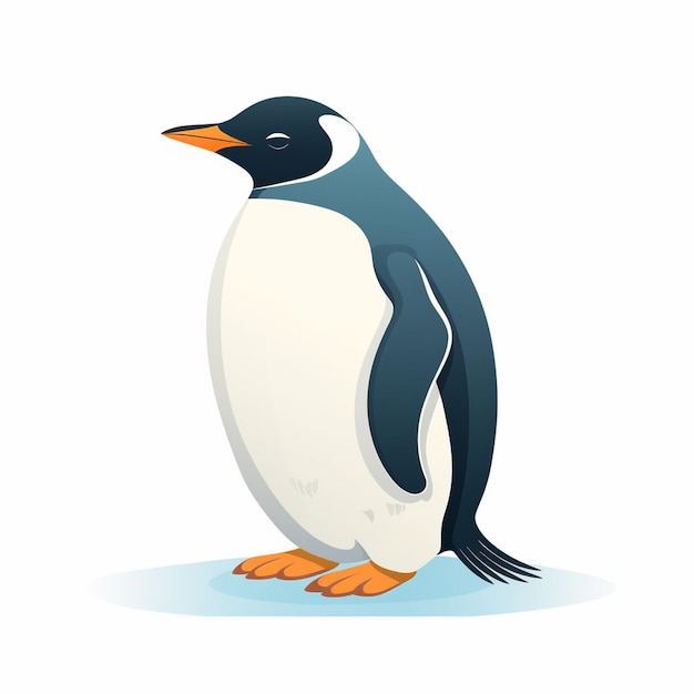 vector pingüino bonito animal aislado ilustración pájaro de invierno dibujos animados hielo nieve polar desi