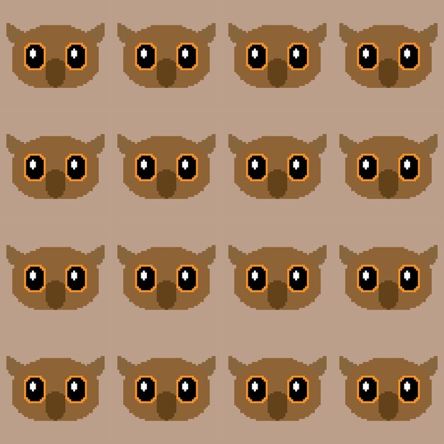 vector de píxeles animal antropomórfico