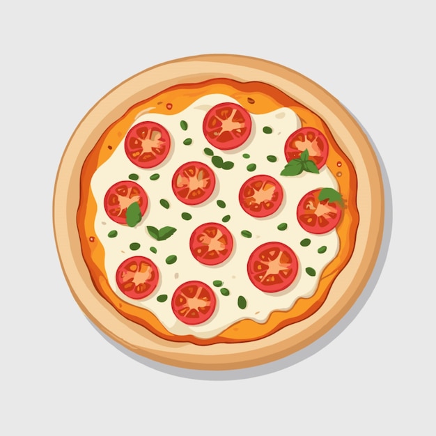 vector de pizza sobre un fondo blanco