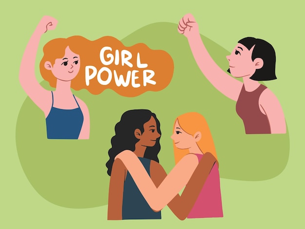Vector plano día internacional de la igualdad de la mujer