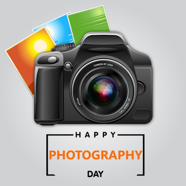 Vector plano día mundial de la fotografía