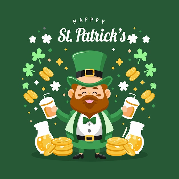 Vector vector plano del día de st patricks