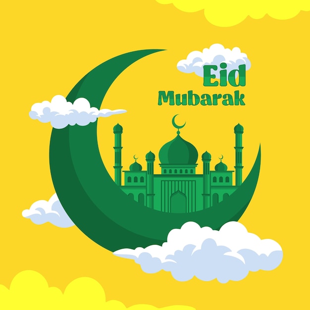 vector plano eid alfitr hari raya aidilfitri ilustración