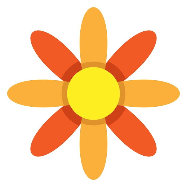 vector plano de flor de sol