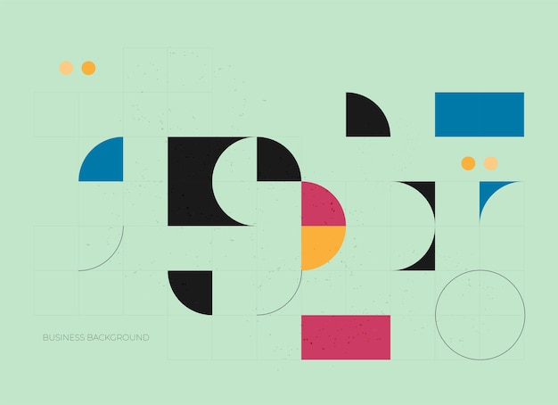 Vector plano Fondo geométrico mínimo Composición de formas dinámicas Vector Eps10