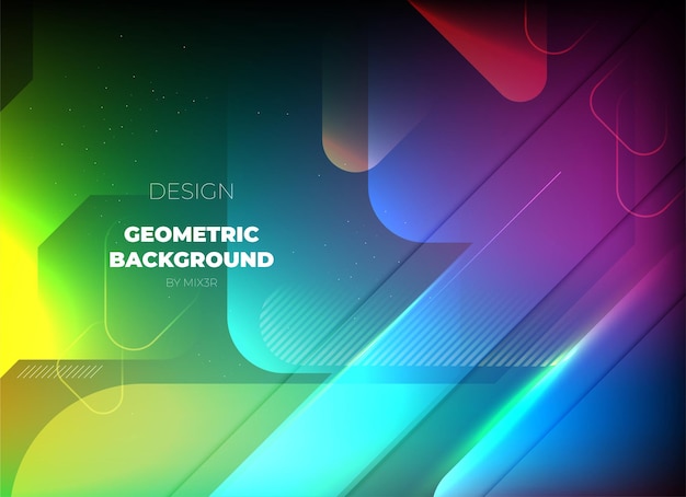Vector plano Fondo geométrico mínimo Composición de formas dinámicas Vector Eps10
