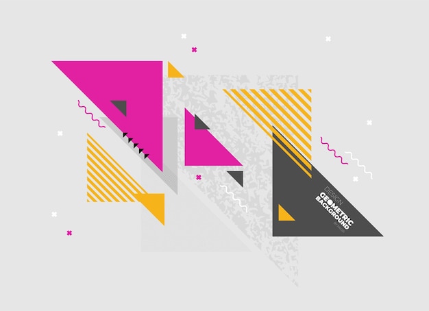 Vector plano Fondo geométrico mínimo Composición de formas dinámicas Vector Eps10