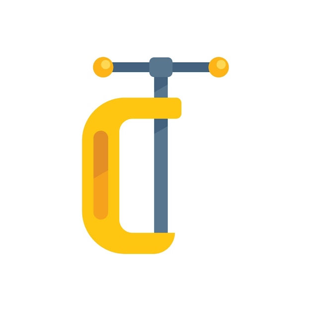Vector plano del icono de la pinza de reparación de bicicletas Tienda de servicio Reparación mecánica aislada