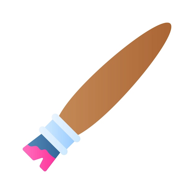 Vector plano moderno hecho a mano de pincel icono personalizable