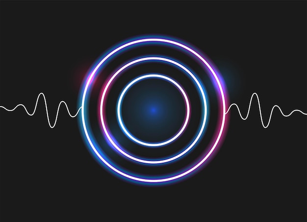 Vector plano Neon resplandor cyberpunk fondo Formas dinámicas composición Eps10 vector