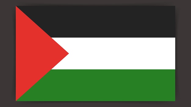 Vector vector plano país de palestina bandera nacional concepto de conflicto político