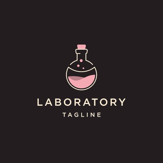Vector plano de plantilla de diseño de icono de logotipo de potion labs