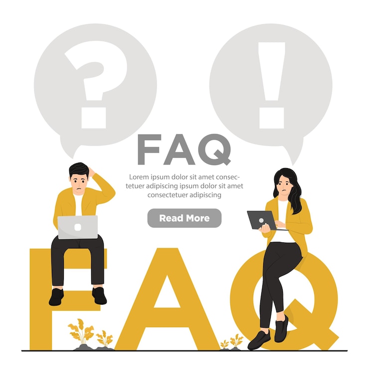 Vector vector plano preguntas frecuentes ilustración del concepto faqs