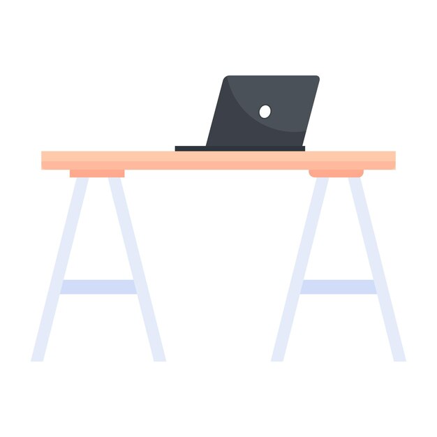 Vector plano que denota lugar de trabajo