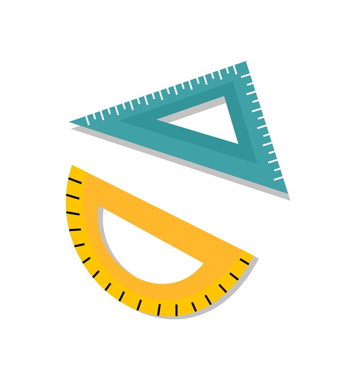 Vector plano de regla