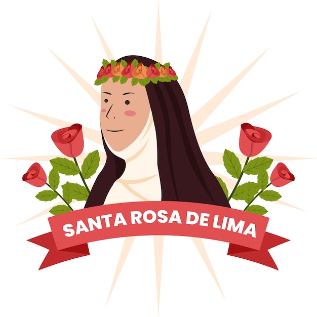 Vector plano santa rosa de lima ilustración diseño