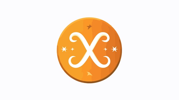 Vector plano del signo de Sagitario aislado en fondo blanco