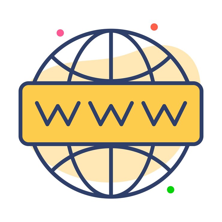 Vector vector plano de la world wide web en estilo de moda fácil de usar icono