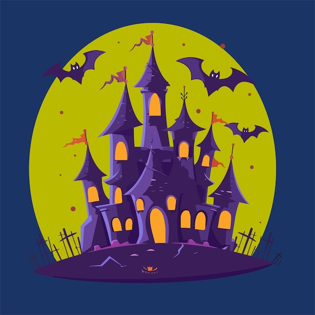 Vector planos castillos de Halloween 9