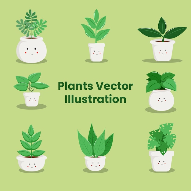 Vector de plantas lindas