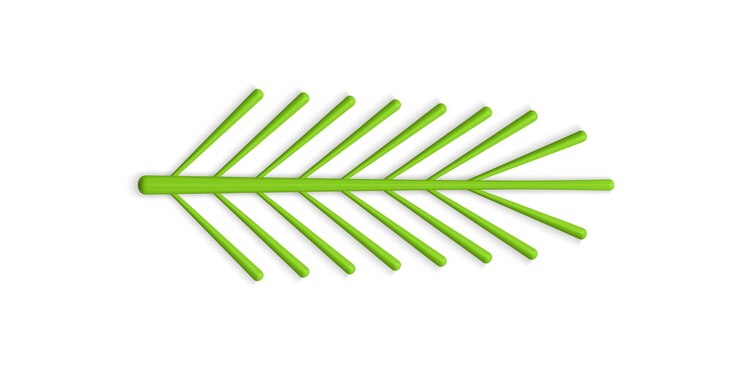 Vector vector de plantilla 3d de diseño decorativo de abeto de navidad de rama de conífera artificial verde premium
