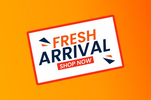 Vector de plantilla de banner de compras de nueva llegada fresca