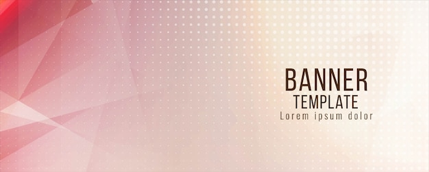 Vector de plantilla de banner poligonal con estilo moderno