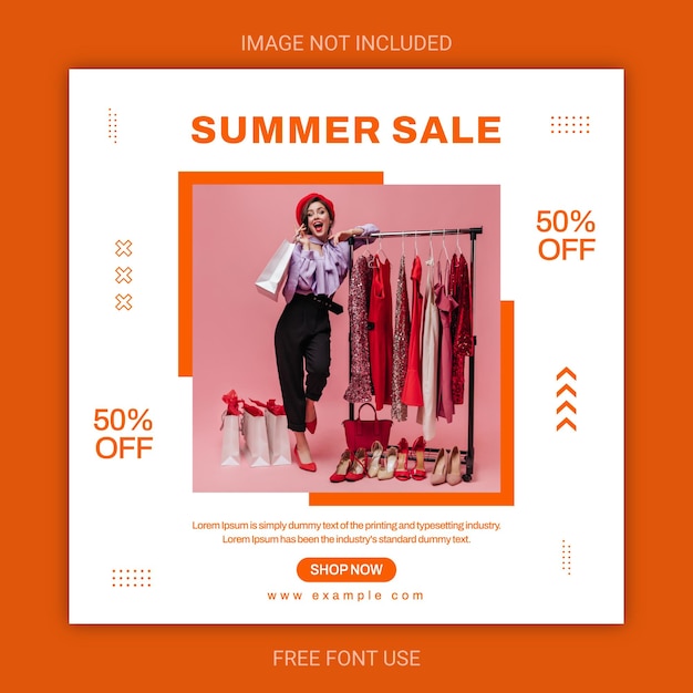 Vector de plantilla de banner de redes sociales de venta de verano
