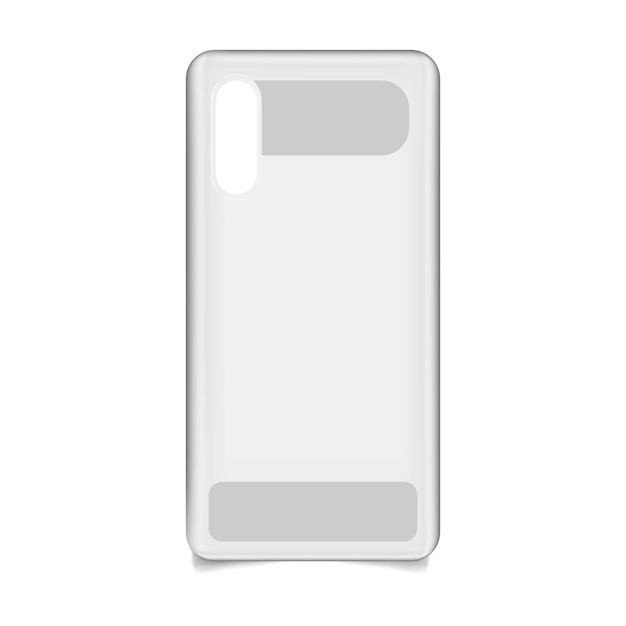 Vector de plantilla de caja de teléfono Ilustración de caja de teléfono blanca desde la vista exterior