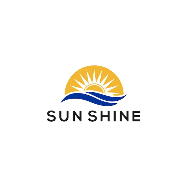 Vector de plantilla de concepto de diseño de logotipo sunshine