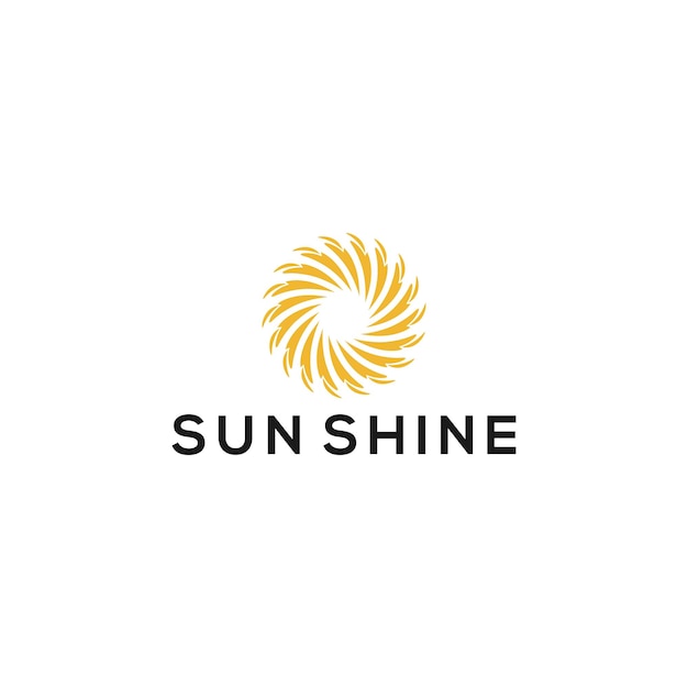 Vector de plantilla de concepto de diseño de logotipo Sunshine