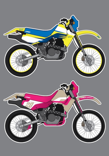 Vector vector de plantilla de diseño de calcomanías para motocicletas deportivas