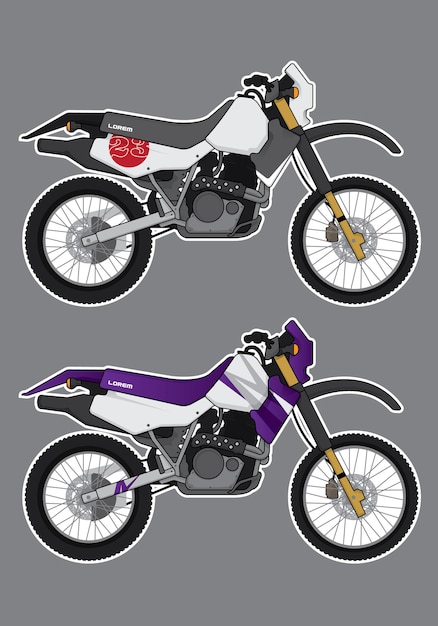 Vector de plantilla de diseño de calcomanías para motocicletas deportivas