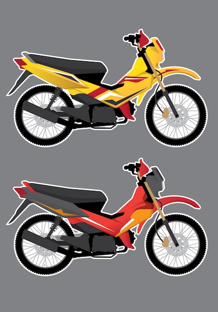 Vector de plantilla de diseño de calcomanías para motocicletas deportivas