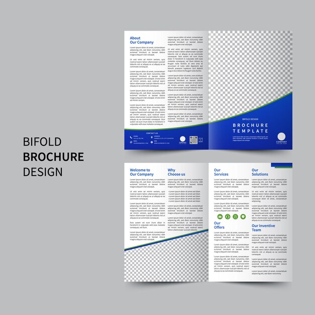 Vector de plantilla de diseño de folleto A4 doblado