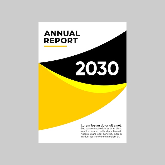 Vector de plantilla de diseño de folleto de informe anual plantillas de portada de libros de presentación de folletos para 2030