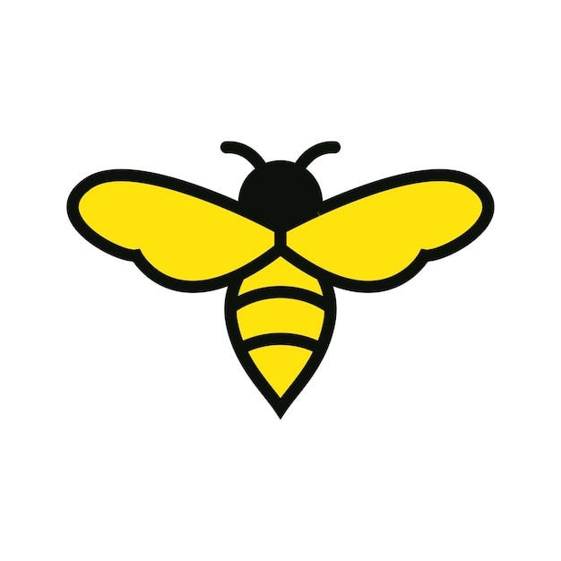 vector de plantilla de diseño de icono de logotipo de abeja