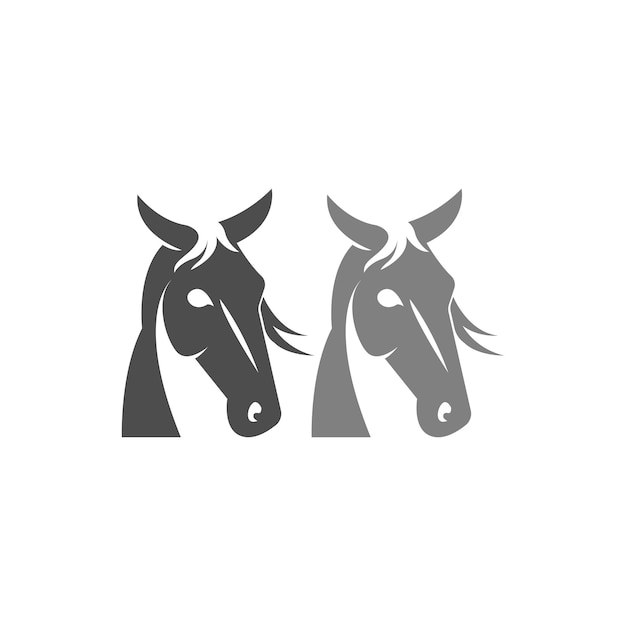 Vector de plantilla de diseño de icono de logotipo de caballo