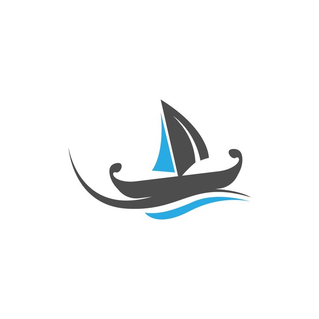 Vector de plantilla de diseño de icono de logotipo de crucero
