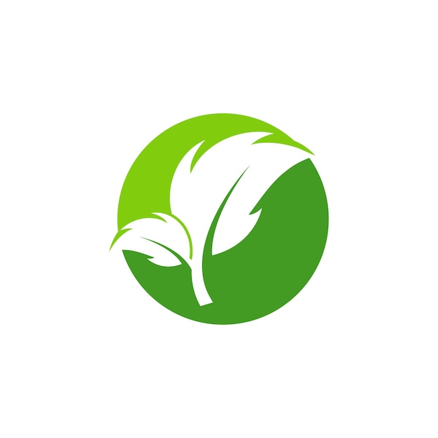 vector de plantilla de diseño de icono de logotipo de hoja