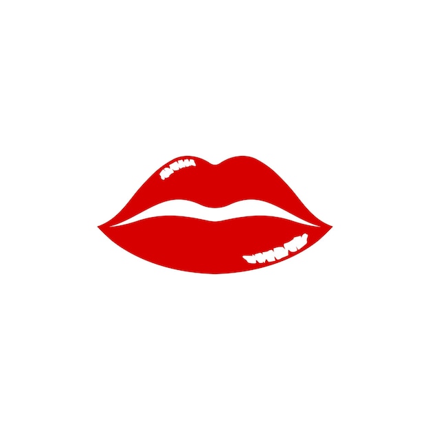 Vector de plantilla de diseño de icono de logotipo de labios