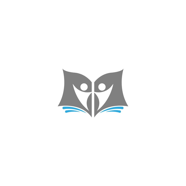 Vector de plantilla de diseño de icono de logotipo de libro