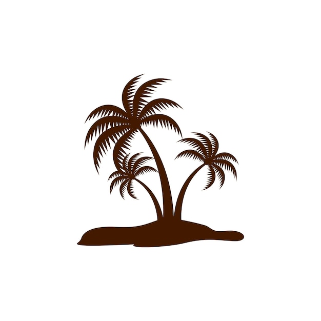 Vector de plantilla de diseño de icono de logotipo de palmera