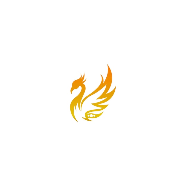 Vector vector de plantilla de diseño de icono de logotipo de phoenix