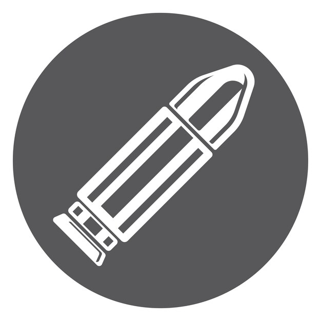 Vector de plantilla de diseño de la ilustración del icono de bala del logotipo
