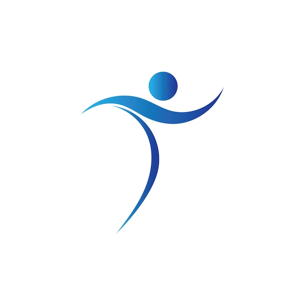 vector de plantilla de diseño de ilustración de símbolo de logotipo de fitness