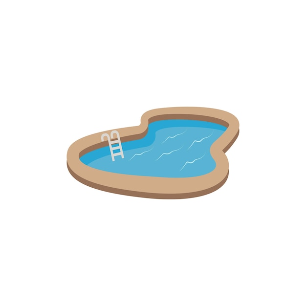 vector de plantilla de diseño de imágenes prediseñadas de piscina