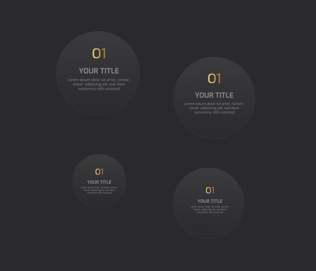 Vector plantilla de diseño infográfico 3d moderno y elegante con números