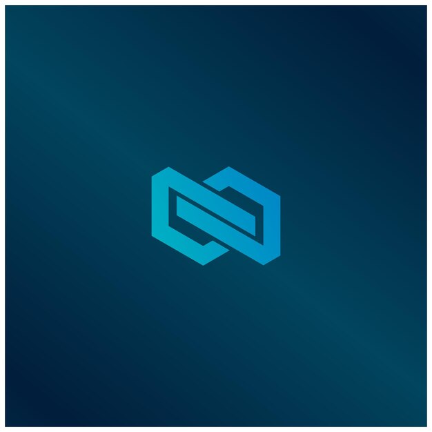 Vector de plantilla de diseño de letras iniciales del logotipo N o infinito